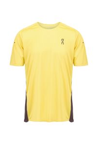 On Running - Koszulka biegowa ON RUNNING PERFORMANCE-T. Kolor: żółty. Materiał: włókno, skóra, tkanina