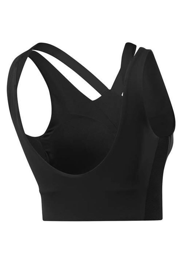 Koszulka treningowa damska Reebok Studio Mediumimpact. Kolor: czarny. Długość rękawa: bez rękawów. Sport: bieganie