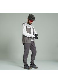 ROCKRIDER - Kurtka przeciwdeszczowa rowerowa Rockrider MTB All Mountain. Kolor: szary, żółty, brązowy, wielokolorowy. Materiał: materiał. Sport: turystyka piesza #2