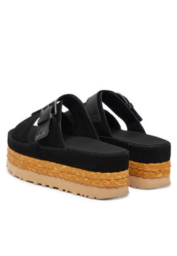 Ugg Klapki W Aubrey Slide 1167451 Czarny. Kolor: czarny. Materiał: zamsz, skóra