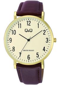 Zegarek QQ C43A-004P męski klasyczny żółta tarcza SLIM .. Kolor: żółty. Styl: klasyczny #1