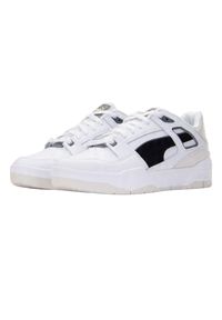 Puma - Męskie Zamszowe Buty Sportowe Slipstream. Kolor: biały. Materiał: zamsz. Sport: turystyka piesza