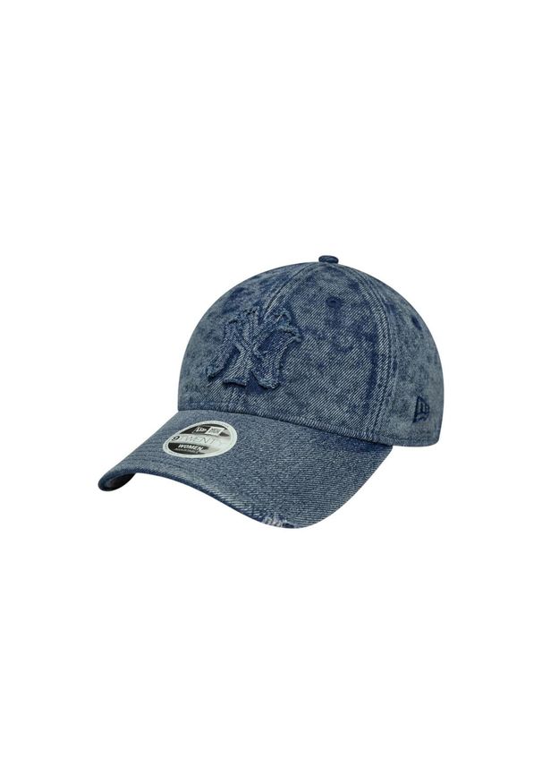 New Era - Czapka baseballowa New York Yankees Denim 9twenty. Kolor: wielokolorowy, niebieski, szary. Materiał: denim