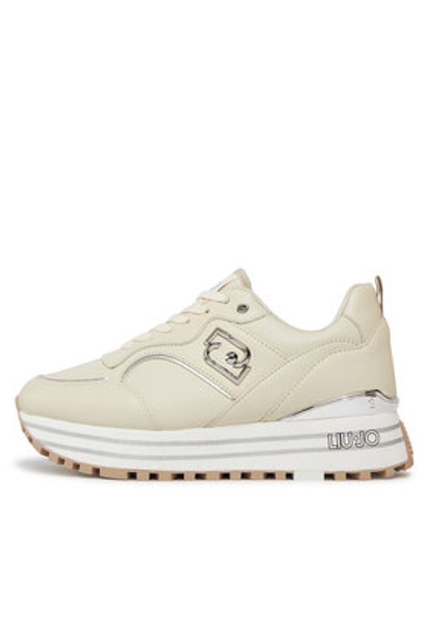 Liu Jo Sneakersy Maxi Wonder 73 BA4059 P0102 Beżowy. Kolor: beżowy. Materiał: skóra