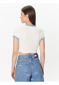 Tommy Jeans T-Shirt Homegrown DW0DW15478 Biały Cropped Fit. Kolor: biały. Materiał: bawełna #4