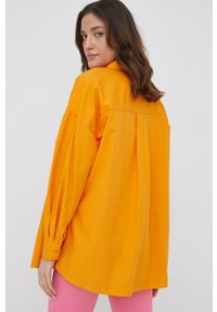 only - Only koszula bawełniana damska kolor pomarańczowy relaxed z kołnierzykiem klasycznym. Typ kołnierza: kołnierzyk klasyczny. Kolor: pomarańczowy. Materiał: bawełna. Styl: klasyczny #3