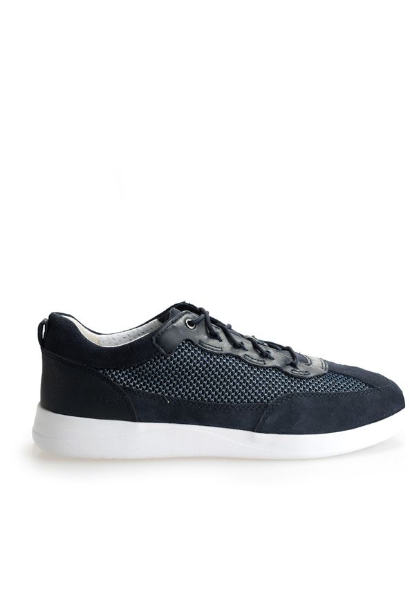 Geox Sneakersy "U Kennet" | U026FA02214 | U Kennet | Mężczyzna | Granatowy. Nosek buta: okrągły. Kolor: niebieski. Materiał: tkanina, skóra. Wzór: aplikacja