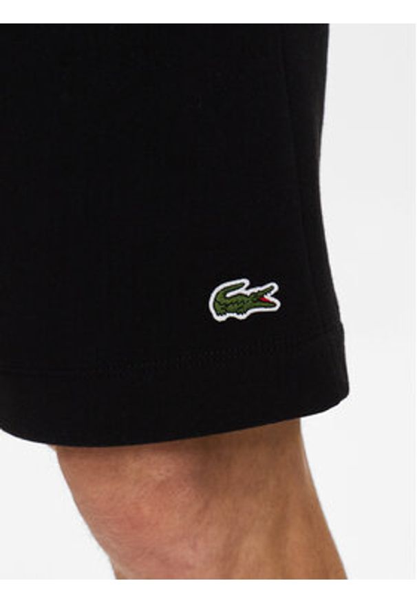 Lacoste Szorty sportowe GH9627 Czarny Regular Fit. Kolor: czarny. Materiał: bawełna. Styl: sportowy
