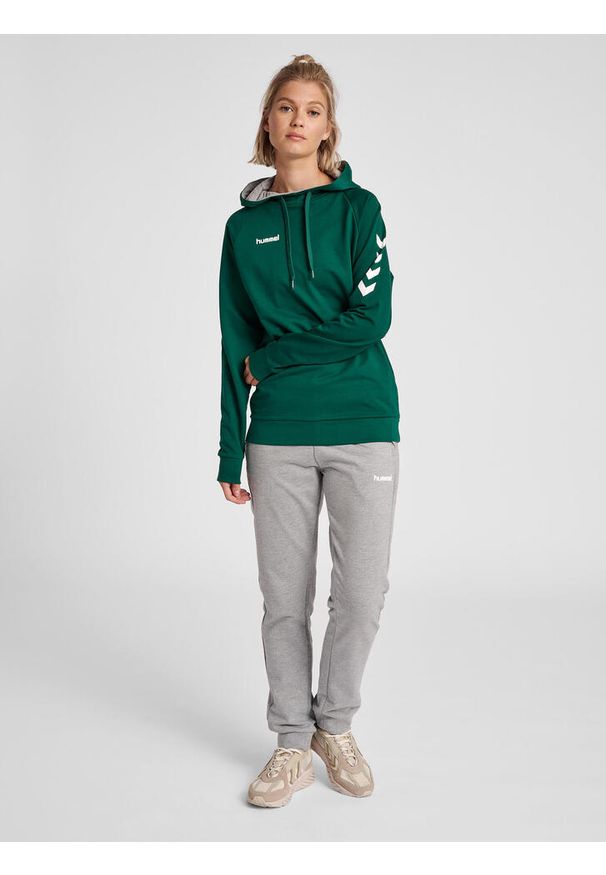 Bluza sportowa z kapturem damska Hummel Go Cotton Hoodie Woman. Typ kołnierza: kaptur. Kolor: zielony