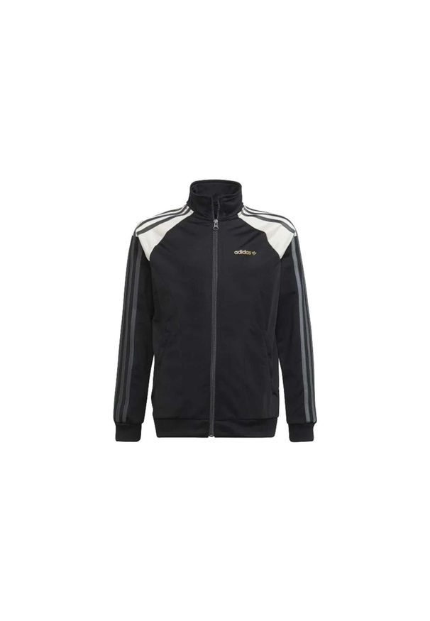 Bluza sportowa dziecięca Adidas Track. Kolor: czarny. Materiał: poliester