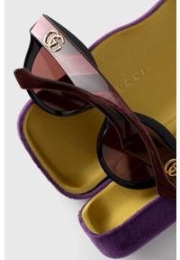 Gucci okulary przeciwsłoneczne damskie kolor bordowy. Kolor: czerwony #4