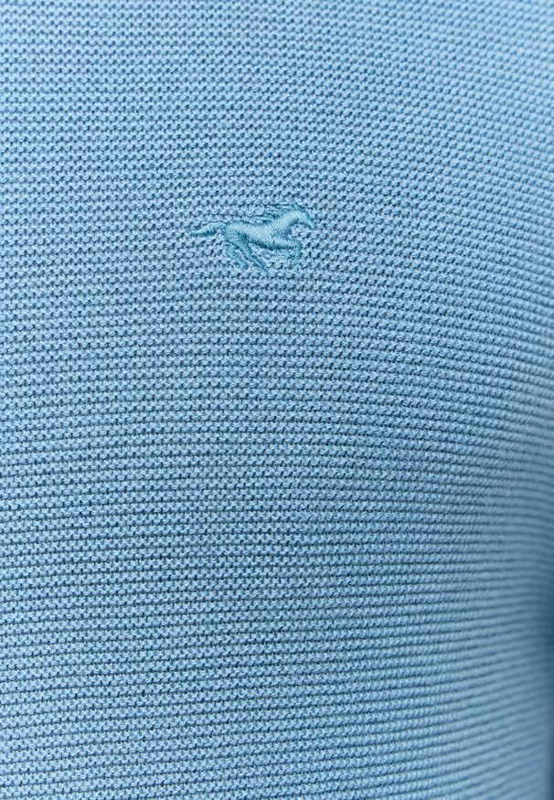 Mustang - MUSTANG ELLIOT MĘSKI SWETER ELEGANCKI LOGO PROVINCIAL BLUE 1015472 5181. Styl: elegancki