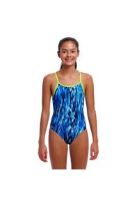 Strój kąpielowy jednoczęściowy FUNKITA Wing Streak - dziewczęcy. Kolor: niebieski #1
