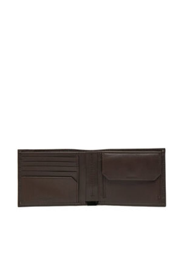 Calvin Klein Duży Portfel Męski Warmth Bifold 5cc W/Coin L K50K512790 Brązowy. Kolor: brązowy. Materiał: skóra