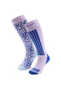 POEDERBAAS - Skarpety narciarskie - Damskie - 2 pary - Fioletowe. Kolor: fioletowy. Materiał: poliamid, wełna, akryl, elastan. Sport: narciarstwo #1