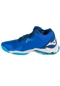 Mizuno - Buty do siatkówki męskie, Wave Lightning Z8 Mid. Kolor: niebieski. Model: Mizuno Wave. Sport: siatkówka