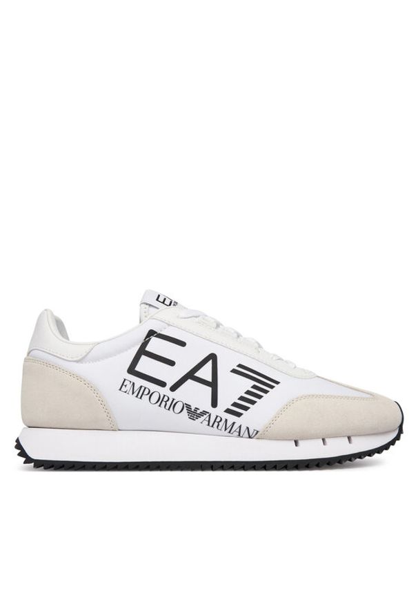 EA7 Emporio Armani Sneakersy 7X000541 AF18609 MZ021 Biały. Kolor: biały. Materiał: skóra