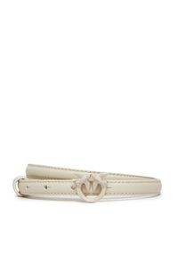 Pinko Pasek Damski Love Berry H1 Belt. PE 24 PLT01 102148 A1K2 Biały. Kolor: biały. Materiał: skóra