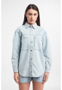 Armani Exchange - Koszula damska jeansowa ARMANI EXCHANGE. Materiał: jeans #4