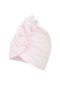 Jamiks czapka dziecięca Abella kolor różowy z cienkiej dzianiny. Kolor: różowy. Materiał: dzianina #1