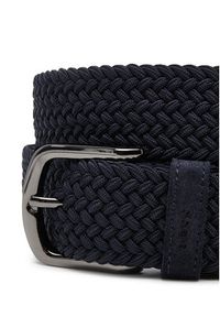 BOSS Pasek Męski 50537169 Granatowy. Kolor: niebieski. Materiał: materiał