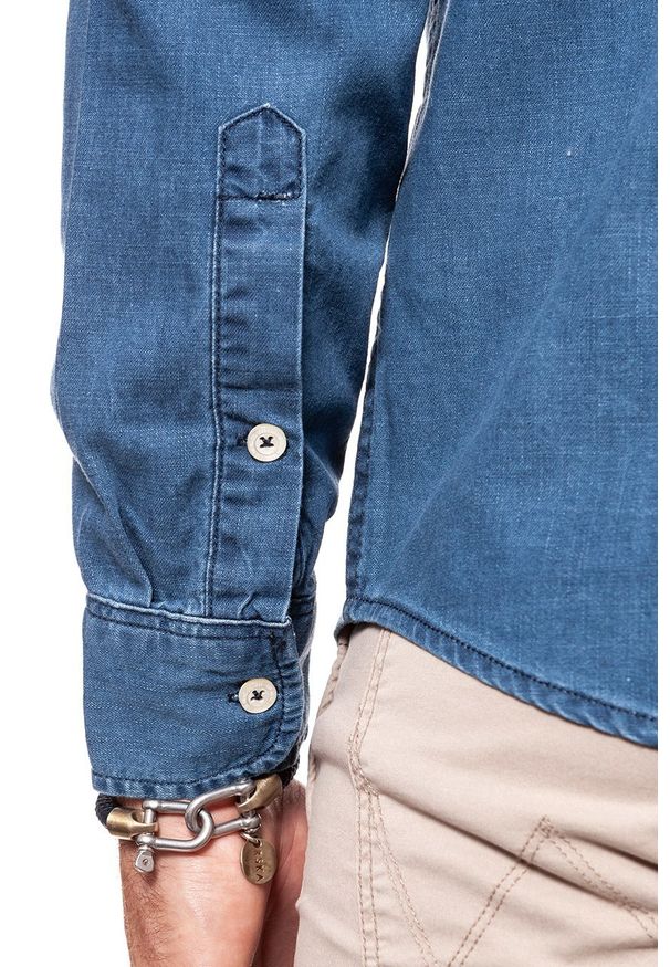 Lee - KOSZULA JEANSOWA MĘSKA LEE RIDER SHIRT L67DPGQU. Materiał: jeans