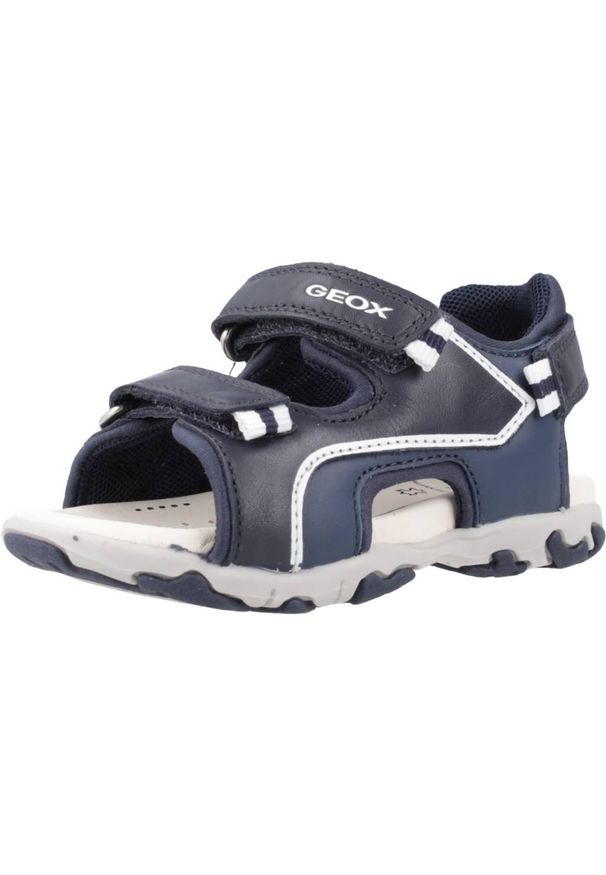 Geox - Sandały GEOX B SANDAL FLAFFEE BOY Niebieski. Kolor: niebieski. Materiał: tkanina, skóra. Sezon: lato