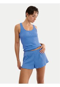 Triumph Szorty piżamowe Mix & Match 10227205 Niebieski Regular Fit. Kolor: niebieski. Materiał: bawełna #1