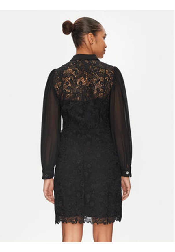 Morgan Sukienka codzienna 251-RISLO Czarny Regular Fit. Okazja: na co dzień. Kolor: czarny. Materiał: syntetyk. Typ sukienki: proste. Styl: casual