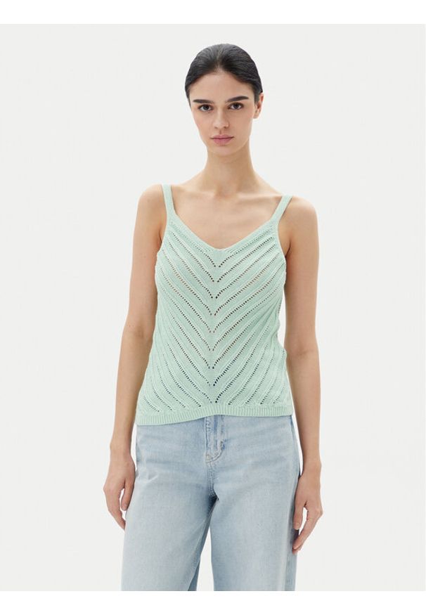 Vero Moda Top Peru 10326463 Zielony Regular Fit. Kolor: zielony. Materiał: bawełna