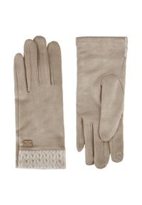 Volcano - Eleganckie rękawiczki H-BRANDY. Materiał: dzianina, welur, materiał. Wzór: gładki. Sezon: zima. Styl: elegancki #1