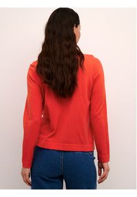 Cream Sweter Crdela Knit 10611709 Czerwony Regular Fit. Kolor: czerwony. Materiał: wiskoza