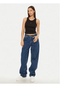 Calvin Klein Jeans Top J20J224762 Czarny Slim Fit. Kolor: czarny. Materiał: bawełna #4
