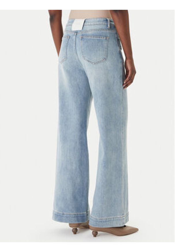 Eleh Jeansy EL112 Niebieski Wide Leg. Kolor: niebieski