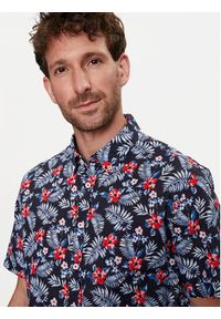 Bugatti Koszula 9450 58333A Granatowy Slim Fit. Kolor: niebieski. Materiał: bawełna #4