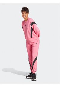 Adidas - Dres adidas. Kolor: różowy. Materiał: dresówka, bawełna #1