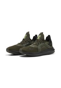 Puma - Buty do biegania Softride Enzo 5 PUMA Dark Olive Black Fizzy Light Green Yellow. Kolor: czarny, zielony, wielokolorowy, żółty. Sport: turystyka piesza