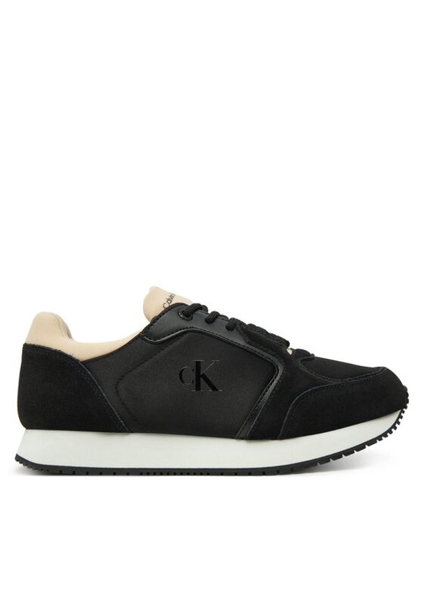 Calvin Klein Jeans Sneakersy Runner Laceup Low Mg Media YW0YW01644 Czarny. Kolor: czarny. Materiał: materiał