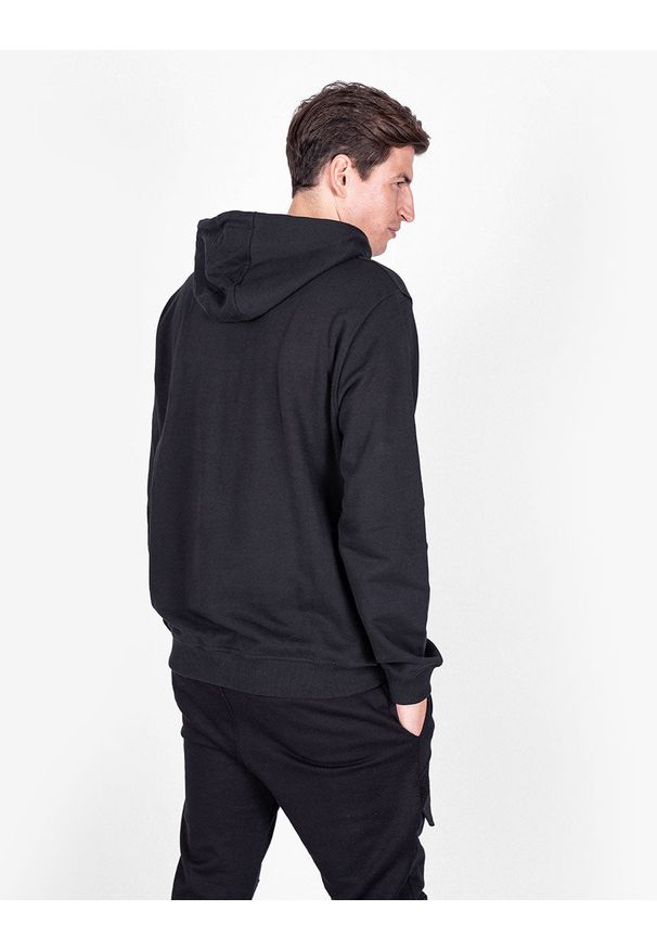 Les Hommes Bluza "Speed" | LJH401-753E | Hoodie Speed | Mężczyzna | Czarny. Okazja: na co dzień. Typ kołnierza: kaptur. Kolor: czarny. Materiał: bawełna. Wzór: nadruk. Styl: casual