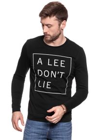 Lee - LONGSLEEVE LEE DON´T LIE TEE LS BLACK L65VEQ01. Kolor: czarny. Długość rękawa: długi rękaw. Wzór: nadruk #8