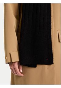 TOMMY HILFIGER - Tommy Hilfiger Szalik Flag Fluffy AW0AW17787 Czarny. Kolor: czarny. Materiał: poliester, materiał