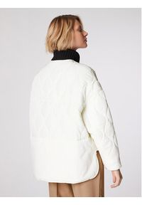 Simple Kurtka przejściowa KUD008 Biały Relaxed Fit. Kolor: biały. Materiał: bawełna #2
