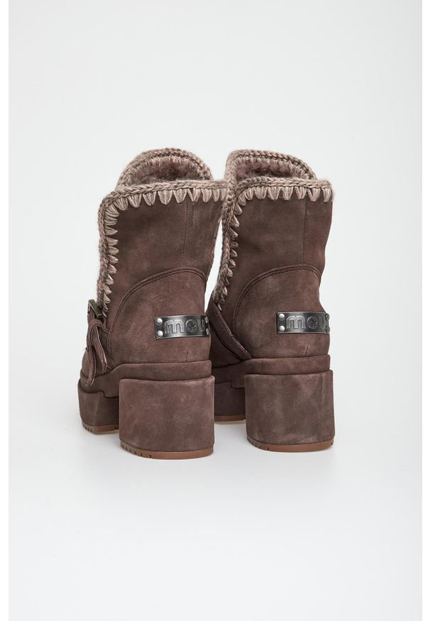 Mou - Botki damskie skórzane MOU. Materiał: skóra