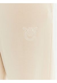 Pinko - PINKO Spodnie dresowe Pazzo 105508 A2RB Beżowy Regular Fit. Kolor: beżowy. Materiał: bawełna