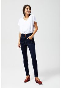 MOODO - Jeansy typu high waist. Stan: podwyższony. Materiał: jeans. Długość: długie. Wzór: gładki