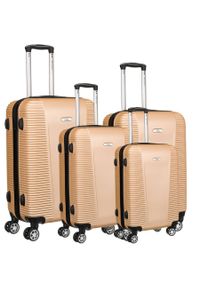 Zestaw walizek podróżnych Peterson PTN 236-SET4 złoty. Kolor: złoty. Materiał: materiał