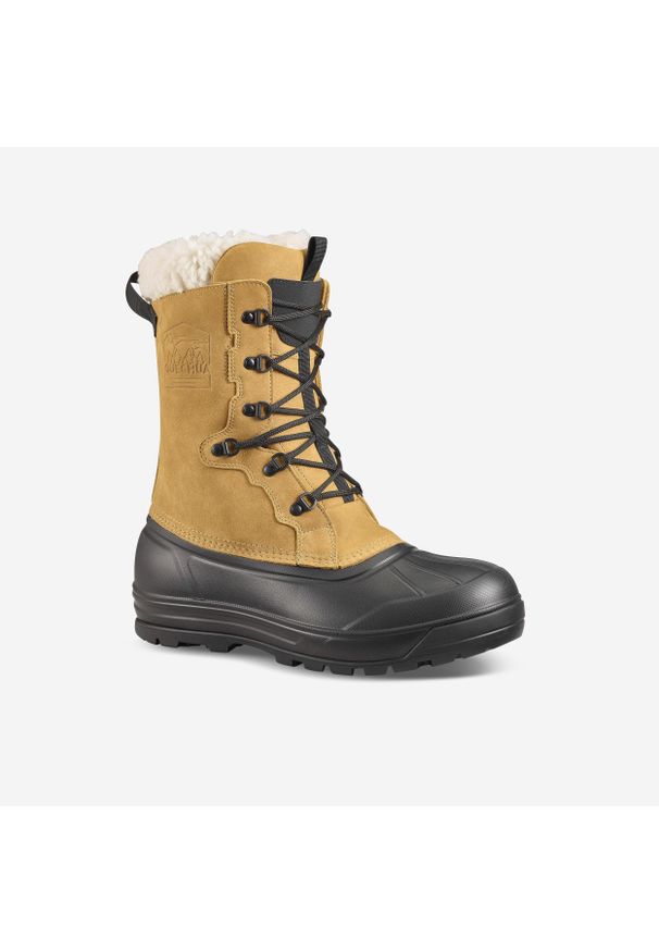 quechua - Śniegowce turystyczne męskie Quechua NH900 skóra. Zapięcie: sznurówki. Kolor: wielokolorowy, żółty, brązowy. Materiał: skóra. Szerokość cholewki: normalna. Sezon: zima. Sport: turystyka piesza