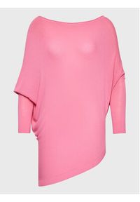 Kontatto Sweter 3M9008 Różowy Regular Fit. Kolor: różowy. Materiał: wiskoza #7