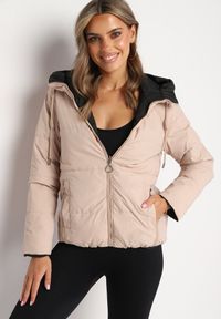 Born2be - Czarna Dwustronna Kurtka Pikowana Ozdobiona Sznurkami Mivvena. Okazja: na co dzień. Kolor: czarny. Materiał: jeans. Długość rękawa: długi rękaw. Długość: długie. Wzór: aplikacja. Styl: casual #5