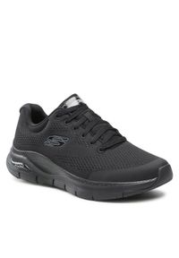 skechers - Skechers Sneakersy Arch Fit 232040/BBK Czarny. Kolor: czarny. Materiał: materiał #1